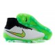 Chaussures Football Magista Obra FG - Terrain Sec - Blanc Vert Noir