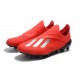 Nouvelles Crampons Foot Pour Hommes - Adidas X 18+ FG Argent Rouge