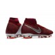 Nouvelles Chaussures de Football Nike Phantom VSN Elite DF FG Vin Rouge Argent