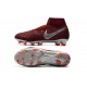 Nouvelles Chaussures de Football Nike Phantom VSN Elite DF FG Vin Rouge Argent