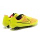 Chaussures De Football Nike - Nike Magista Opus FG - Terrain Sec - Volt Or Noir