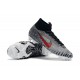 Crampons De Football Nike Mercurial Superfly VI 360 Elite FG Hommes - Neymar Noir Blanc Rouge