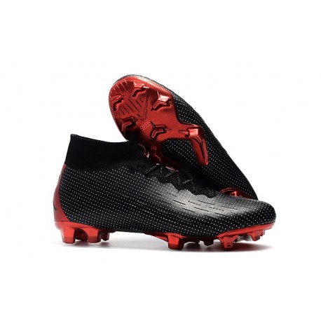 Crampons De Football Nike Mercurial Superfly VI 360 Elite FG Hommes - Nike x Jordan Noir Rouge