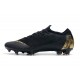 Nouveau Crampons de Football Nike Mercurial Vapor XII Elite FG Or Noir