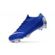 Crampons de Foot Nike Mercurial Vapor XII Elite FG pour Hommes Noir Argent Bleu Racer