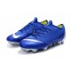 Crampons de Foot Nike Mercurial Vapor XII Elite FG pour Hommes Noir Argent Bleu Racer