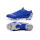 Crampons de Foot Nike Mercurial Vapor XII Elite FG pour Hommes Noir Argent Bleu Racer