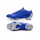 Crampons de Foot Nike Mercurial Vapor XII Elite FG pour Hommes Noir Argent Bleu Racer