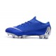 Crampons de Foot Nike Mercurial Vapor XII Elite FG pour Hommes Noir Argent Bleu Racer