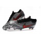 Crampons de Foot Nike Mercurial Vapor XII Elite FG pour Hommes Neymar Noir Blanc Rouge