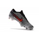 Crampons de Foot Nike Mercurial Vapor XII Elite FG pour Hommes Neymar Noir Blanc Rouge