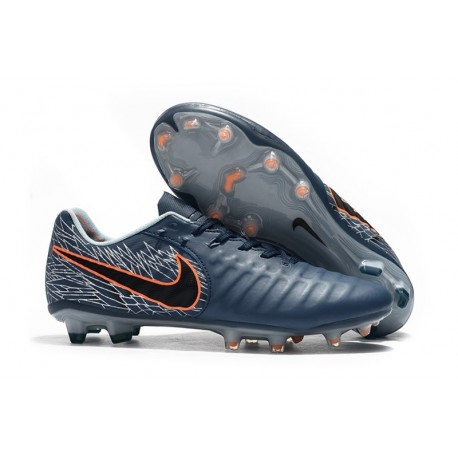 Nouveau Chaussures de Football - Nike Tiempo Legend VII FG Bleu Noir