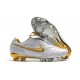 Nouveau Chaussures Football Nike Tiempo Legend VII 10R Elite FG Blanc Or