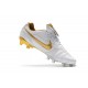 Nouveau Chaussures Football Nike Tiempo Legend VII 10R Elite FG Blanc Or