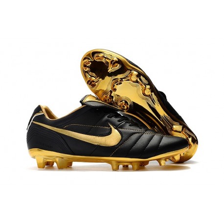 Nouveau Chaussures Football Nike Tiempo Legend VII 10R Elite FG Or Noir