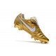 Nouveau Chaussures Football Nike Tiempo Legend VII 10R Elite FG Or Blanc