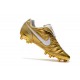 Nouveau Chaussures Football Nike Tiempo Legend VII 10R Elite FG Or Blanc