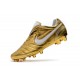 Nouveau Chaussures Football Nike Tiempo Legend VII 10R Elite FG Or Blanc