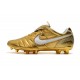 Nouveau Chaussures Football Nike Tiempo Legend VII 10R Elite FG Or Blanc