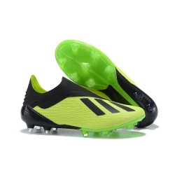 Nouveau Chaussures de Football adidas X 18+ FG Vert Noir