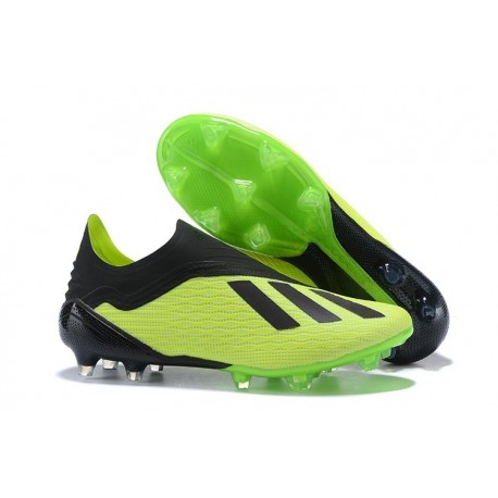 Nouveau Chaussures de Football adidas X 18+ FG Vert Noir