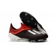 Nouvelles Crampons Foot Pour Hommes - Adidas X 18+ FG Noir Rouge Blanc