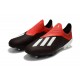 Nouvelles Crampons Foot Pour Hommes - Adidas X 18+ FG Noir Rouge Blanc