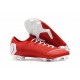 Crampons de Foot 2019 Nike Mercurial Vapor XII Elite FG Rouge Blanc