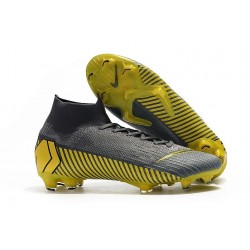 Crampons De Football Nike Mercurial Superfly VI 360 Elite FG Hommes - Gris Noir