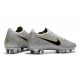 Crampons de Foot Nike Mercurial Vapor XII Elite FG pour Hommes Argent Noir