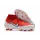 Nouvelles Chaussures de Football Nike Phantom VSN Elite DF FG Rouge Blanc Argent 