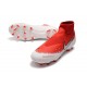 Nouvelles Chaussures de Football Nike Phantom VSN Elite DF FG Rouge Blanc Argent 