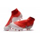 Nouvelles Chaussures de Football Nike Phantom VSN Elite DF FG Rouge Blanc Argent 